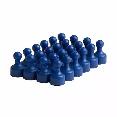 Strong Heavy-Duty Blue Plastic Magnetic Push Pins (24 Pack) • $14.99