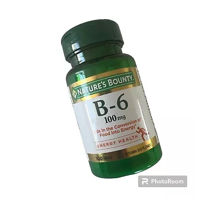 Nature's Bounty Vitamin B6 100mg Energy Health Support 100 Tablets Exp 06/2025 • $8.97