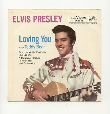 Elvis Presley 45 Picture Sleeve  Loving You/teddy Bear   1957 • $29.99