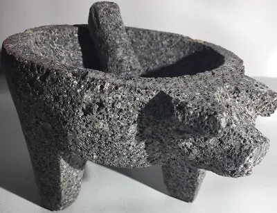 Molcajete/Tejolote Authentic Mexican Mortar &Pestle Guacamole Salsa Maker 8  Pig • $37.99