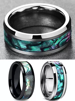 Men's Ring Dragon Celtic Tungsten Titanium Steel Wedding Fashion Band 6-13mm • $1.59