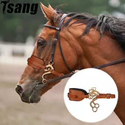 Horse Bit Bridle Hackamore Brown Leather English Western Nose Curb Chain Padded • $32