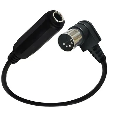 6.35mm Female TRS To 90 Angle DIN 5 PIN MIDI Male Cable Adapter Audio Cord Plug • $4.99