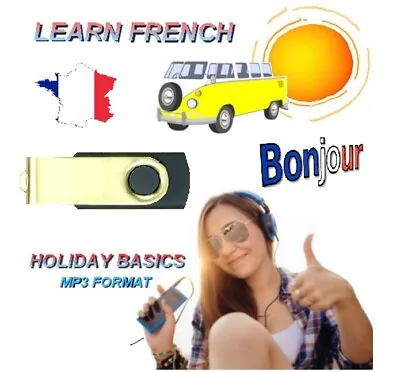 LEARN FRENCH BEGINNERS Language Training Course MP3 FORMAT USB HOLIDAY UK POST • £11.99