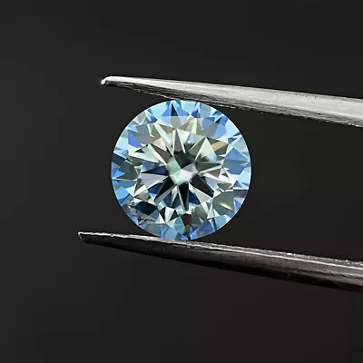 Colored Moissanite Real Gem Stone W. GRA Certificate VVS1 D Round Loose • $81.99