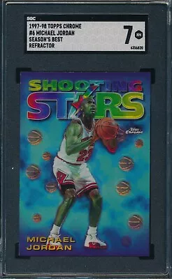 Michael Jordan 1997-98 Topps Chrome Season's Best Refractor Sgc 7 Nrmt Card #6! • $399.99