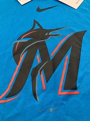 Mens Nike Miami Marlins Short Sleeve T Shirt  Blue  3xl Nwt • $24.02