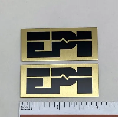 EPI Speaker Badge Emblem Custom Made Gold Aluminum Pair • $9.95