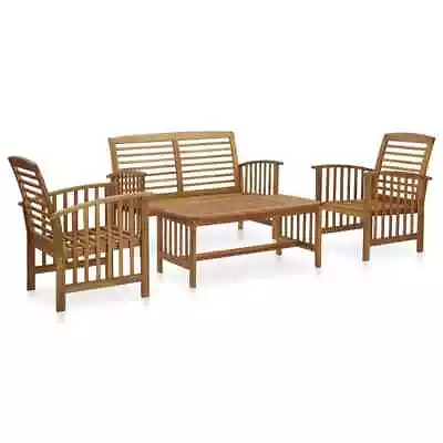 VidaXL 4 Piece Garden Lounge Set Solid Acacia Wood • $581.99
