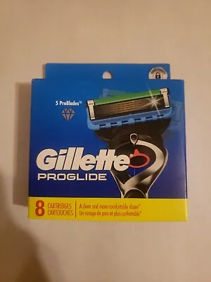 Gillette Proglide Razor Blades Blue Pack 8 Cartridges Free Shipping  • $16.99