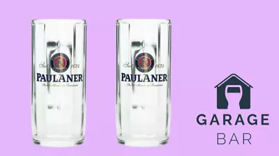 £15.99 • Buy Set Of 2 Paulaner Beer Glasses Tankard Half Pint 30cl Brand New