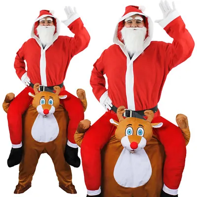£45.99 • Buy Adults Reindeer Pick Me Up Santa Coat Christmas Rudolph Unisex Xmas Fancy Dress