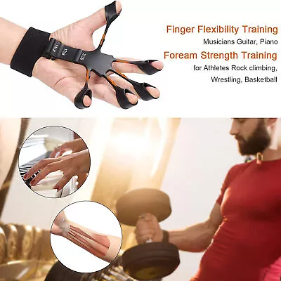 $15.19 • Buy Finger Exerciser Strength Gripper Forearm Trainer Hand Grip Strengthener Therapy
