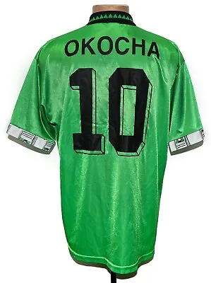 £249.99 • Buy Nigeria 1994/1996 Home Football Shirt Jersey Adidas #10 Okocha Size Xl Adult
