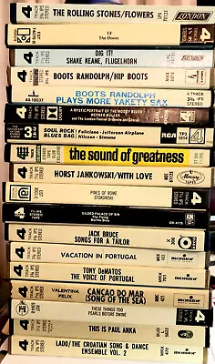 Lot Of 18 Vintage 4-track Audio Tapes -- Various Genres And Artists • $63