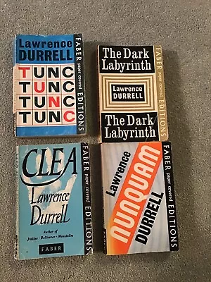 4 X Lawrence Durrell Paperbacks 1963-70 Clea Tunc Nunquam Dark Labyrinth • £3.75