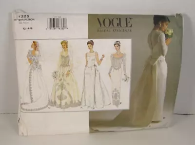 Vogue Bridal Original 1325 Wedding Dresses & Trains Misses' 12-16 Pattern Cut • $9.85