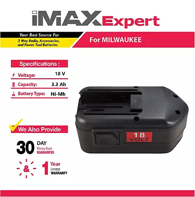 18V 3.3Ah NiMh Battery For Milwaukee 48-11-2200 48-11-2230 48-11-2232 • $44.69