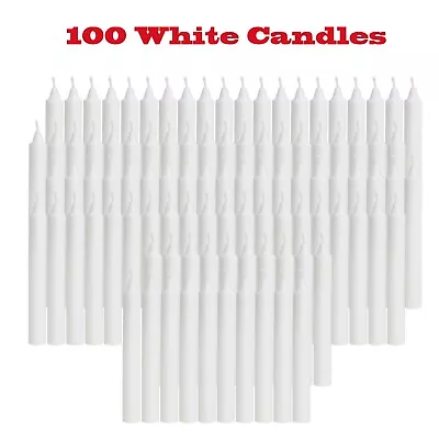 100 Pc Bulk White Christmas Tree Candles For ChimePyramidCarousel- 4 X1/2 Inch • $24.99