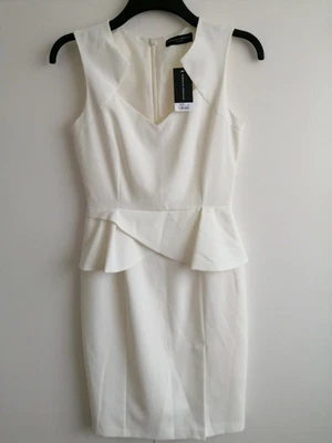 £7.99 • Buy Women's Dorothy Perkins Ivory Pencil Peplum Dress Size 10 Bnwt