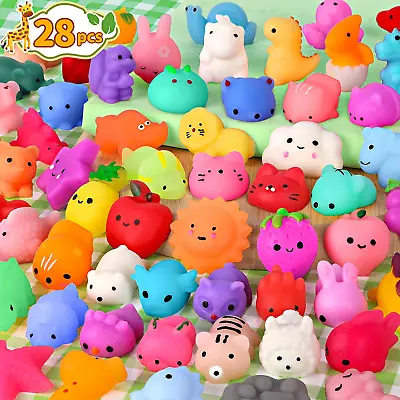 Juguetes Blandos Mochi 28PCS Mini Squishy De Animales Kawaii Favores De Fiesta • $27.42