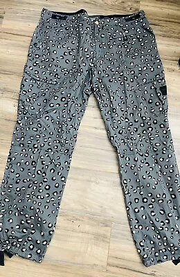 Akoo Cargo Pants Size 44 Leopard MCMLXXX Black Drawstring Legs • $49.99