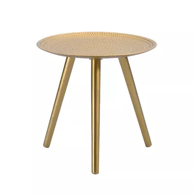 Round Tripod Side Table Brass Look Coffee Tea Tray Plant Lamp Stand Sofa Office • $62