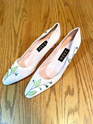 $16.99 • Buy ZALO Women’s Pink Embellished Suede Pumps Shoes Made In Spain Rare - Size 9.5