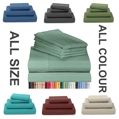 $4.99 • Buy 100% Egyptian Cotton 2000TC Ultra SOFT 4PCS Bed Sheet Set Winter Thermal Sheet