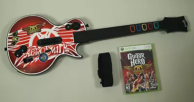 Guitar Hero Aerosmith Xbox 360 Wireless Gibson Les Paul Guitar Controller & Game • $119.95