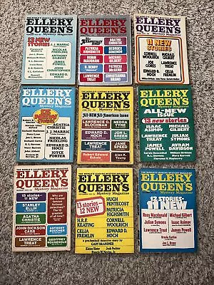 Vintage ELLERY QUEEN'S MYSTERY MAGAZINES - Lot Of 9 Issues 1972 February - Octob • $19.99