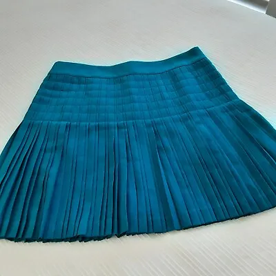 J Crew Pleated Teal Skirt 6 • $20