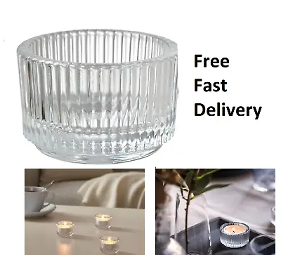 £7.95 • Buy IKEA FINSMAK Glass Tea Light Candle Holders 3 Or 6