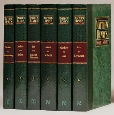 [NEW] MATTHEW HENRY'S COMMENTARY ON THE WHOLE BIBLE 6 Volume Hardcover Set  • $119.95