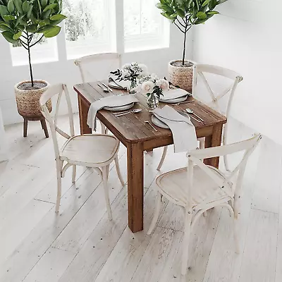 Jessamine 46  X 30  Rectangular Antique Rustic Solid Pine Farm Dining Table • $302.99