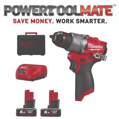 £259.99 • Buy Milwaukee M12FDD2-602X 12v Sub Compact Drill Driver Kit Set 2x6ah Batteries
