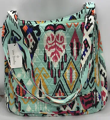 Vera Bradley Hipster Crossbody Messenger Bag Quilted Pueblo Aqua Blue New W/ Tag • $32