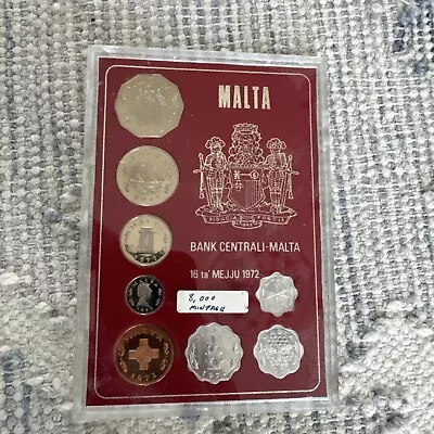 1972 Malta First Proof Set Of 8 Coins • $21