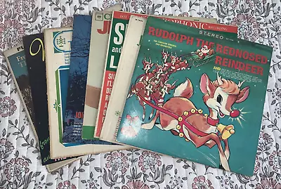 Eight  Old/vintage  Christmas  Vinyl Lp  Records  -  Free   Shipping  -  Lot # 2 • $33.33