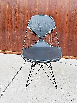 £485.53 • Buy Herman Miller Mid Century Modern Wire Eiffel Chair With Bikini Cover By Eames 