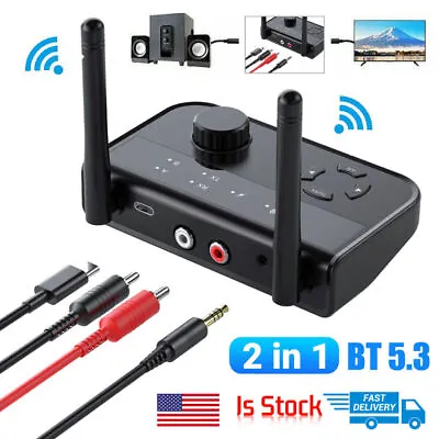 Bluetooth 5.3 Wireless Music Adapter Audio Receiver Transmitter 1 Drag 2 Dongle • $15.66