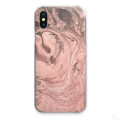 Pink Marble Phone Case Peach Pink Swirl Hard Cover For Apple Samsung Huawei • $33.56