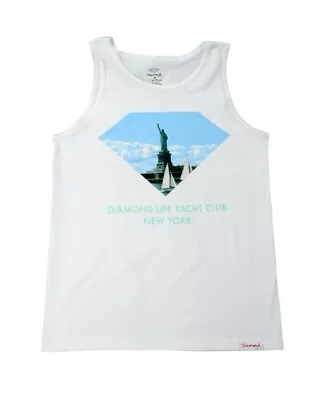 Diamond Supply Co. NEW YORK YACHT CLUB White Graphic Print (D) Men's Tank Top • $17.99