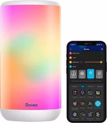 Govee Aura Smart RGBIC Table Lamp App Control Bedside Rainbow Lamp (49243) • $39.99