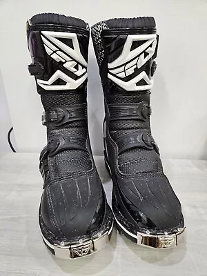 Fly Racing Maverik Youth Off Road Dirt Bike MotoX Motocross Black Boots Size 7 • $70