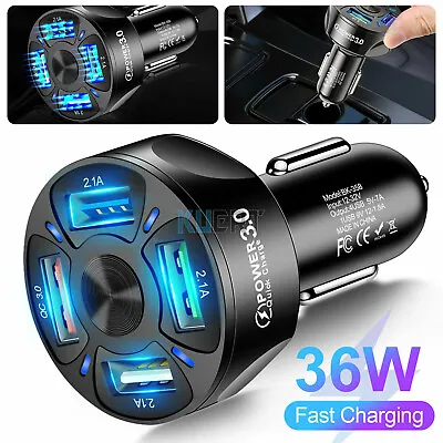 4 USB Port Super Fast Car Charger Adapter For IPhone Samsung Android Cell Phone • $5.69