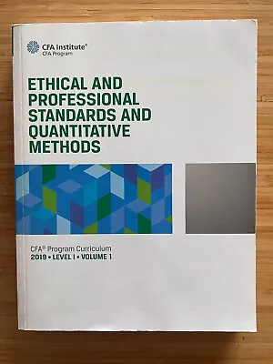 CFA Program Ethical And Professional Standards And Quantitative Methods • £4.50