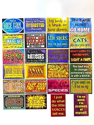 You Pick! Attitude Sayings Sticker Series #2 #3 Vending Decal Funny Vintage New • $6.74