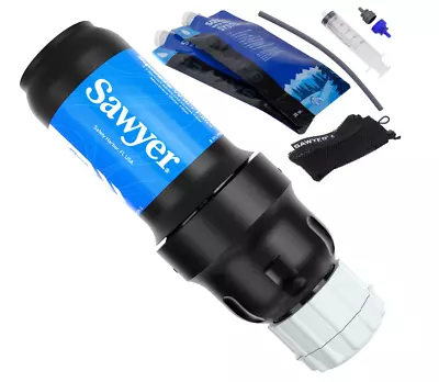 Sawyer Squeeze Water Filter Kit With 2x 1.0L Water Pouches Water Bladder Kit • $98.94