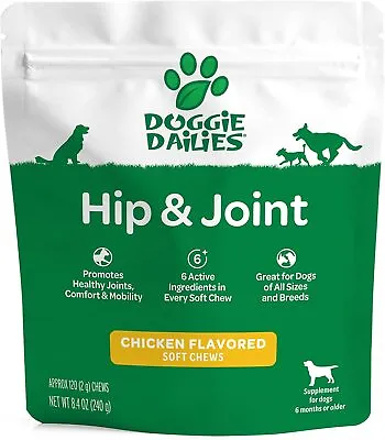 Glucosamine For Dogs 120 Soft Chews Omega 3 Msm Hip And Joint Supplement • $34